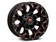 Fuel Wheels Assault Matte Black Red Milled Wheel; 17x9 (20-24 Jeep Gladiator JT)