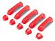 RedRock Door Handle Covers; Red (20-24 Jeep Gladiator JT)