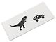 SEC10 Trex and Vehicle Silhouette Decal; White (Universal; Some Adaptation May Be Required)