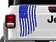 SEC10 Vertical Tailgate Distressed Flag Decal; Blue (20-24 Jeep Gladiator JT)