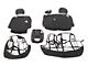 Jeep Licensed by TruShield Neoprene Front and Rear Seat Covers; Black (20-24 Jeep Gladiator JT w/ Rear Cup Holder)