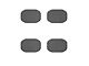 Door Handle Protector Inserts; Domed Carbon Fiber (20-24 Jeep Gladiator JT)