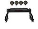 Atlas Roll Bar with 7-Inch Black Round LED Lights; Black (20-25 Jeep Gladiator JT)