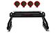 Atlas Roll Bar with 7-Inch Red Round LED Lights; Black (20-25 Jeep Gladiator JT)