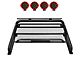 Atlas Roll Bar with 7-Inch Red Round LED Lights; Black (20-25 Jeep Gladiator JT)