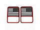 Flag Style Tail Light Guards; Black (20-24 Jeep Gladiator JT w/ Factory Halogen Tail Lights)