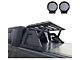 Armour II Roll Bar with 9-Inch Black Round Flood LED Lights and Basket; Black (20-24 Jeep Gladiator JT)