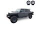 Armour II Roll Bar with 9-Inch Black Round Flood LED Lights and Basket; Black (20-24 Jeep Gladiator JT)