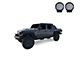 Armour II Roll Bar with 9-Inch Black Round Flood LED Lights; Black (20-24 Jeep Gladiator JT)