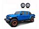 Vigor Roll Bar with 9-Inch Black Round LED Lights; Black (20-24 Jeep Gladiator JT)