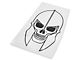 SEC10 Skull Helmet Hood Decal; Gloss Black (20-24 Jeep Gladiator JT)