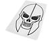 SEC10 Skull Helmet Hood Decal; Matte Black (20-24 Jeep Gladiator JT)