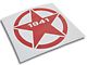 SEC10 1941 Hood Star Decal; Red (Universal; Some Adaptation May Be Required)