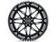 Black Rhino Twister Gloss Black with Milled Spokes Wheel; Left Directional; 22x14; -76mm Offset (20-24 Jeep Gladiator JT)