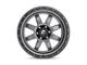 Fuel Wheels Trophy Matte Gunmetal with Black Bead Ring Wheel; 18x10 (20-24 Jeep Gladiator JT)