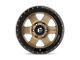 Fuel Wheels Podium Matte Bronze with Black Bead Ring Wheel; 17x9; -12mm Offset (20-24 Jeep Gladiator JT)