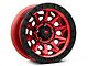 Fuel Wheels Covert Candy Red with Black Bead Ring Wheel; 18x9 (20-24 Jeep Gladiator JT)