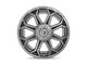 Fuel Wheels Siege Brushed Gunmetal with Tinted Clear Wheel; 20x10 (20-24 Jeep Gladiator JT)