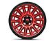 Fuel Wheels Cycle Candy Red with Black Ring Wheel; 17x9 (20-24 Jeep Gladiator JT)