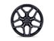 Fuel Wheels Flux Gloss Black Brushed Face with Gray Tint Wheel; 17x9; 1mm Offset (20-24 Jeep Gladiator JT)