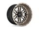 Moto Metal Deep Six Satin Black with Bronze Tint Wheel; 20x12; -44mm Offset (20-24 Jeep Gladiator JT)