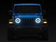 Raxiom High Output LED Headlights with Angel Eye DRL; Black Housing; Clear Lens (20-24 Jeep Gladiator JT)