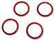 RedRock Air Conditioning Vent Trim Rings; Red (20-24 Jeep Gladiator JT)