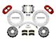 Wilwood Forged Narrow Superlite 4R Rear Big Brake Kit with 14-Inch Slotted Rotors for OE Parking Brake; Red Calipers (20-24 Jeep Gladiator JT)