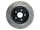 StopTech Sport Cross-Drilled and Slotted Rotor; Front Driver Side (05-10 Jeep Grand Cherokee WK, Excluding SRT8)