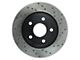 StopTech Sport Cross-Drilled and Slotted Rotor; Front Driver Side (05-10 Jeep Grand Cherokee WK, Excluding SRT8)