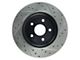 StopTech Sport Cross-Drilled and Slotted Rotor; Front Passenger Side (05-10 Jeep Grand Cherokee WK, Excluding SRT8)