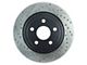 StopTech Sport Cross-Drilled and Slotted Rotor; Rear Passenger Side (12-21 Jeep Grand Cherokee WK2 SRT, SRT8, Trackhawk)