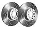 SP Performance Cross-Drilled and Slotted Rotors with Gray ZRC Coating; Front Pair (11-21 Jeep Grand Cherokee WK2 w/ Vented Rear Rotors, Excluding SRT, SRT8 & Trackhawk)