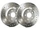 SP Performance Cross-Drilled and Slotted Rotors with Silver ZRC Coated; Front Pair (06-10 Jeep Grand Cherokee WK SRT8)