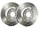 SP Performance Cross-Drilled and Slotted Rotors with Silver ZRC Coated; Rear Pair (12-21 Jeep Grand Cherokee WK2 SRT, SRT8, Trackhawk)