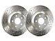 SP Performance Double Drilled and Slotted Rotors with Black ZRC Coated; Rear Pair (93-98 Jeep Grand Cherokee ZJ)