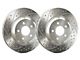 SP Performance Double Drilled and Slotted Rotors with Silver ZRC Coated; Front Pair (05-10 Jeep Grand Cherokee WK, Excluding SRT8)
