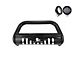 Bull Bar with 5.30-Inch Black Round Flood LED Lights; Black (11-21 Jeep Grand Cherokee WK2 w/ Front Tow Hooks & w/o Cruise Control Sensor)