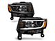 Plank Style Projector Headlights; Black Housing; Clear Lens (14-15 Jeep Grand Cherokee WK2 w/ Factory Halogen Headlights)