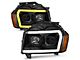 Plank Style Switchback Projector Headlights; Black Housing; Clear Lens (05-07 Jeep Grand Cherokee WK)