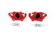 PowerStop Performance Rear Brake Calipers; Red (11-21 Jeep Grand Cherokee WK2 w/ 350mm Front Rotors & Vented Rear Rotors, Excluding SRT)