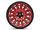 Fuel Wheels Cycle Candy Red with Black Ring Wheel; 17x9; -12mm Offset (99-04 Jeep Grand Cherokee WJ)