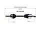 CV Axle Assembly; Front Driver Side (05-10 Jeep Grand Cherokee WK w/ Limited Slip Differential, Excluding SRT8)