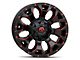 Fuel Wheels Assault Matte Black Red Milled Wheel; 18x9 (99-04 Jeep Grand Cherokee WJ)