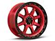 KMC Chase Candy Red with Black Lip Wheel; 17x9; -12mm Offset (05-10 Jeep Grand Cherokee WK, Excluding SRT8)