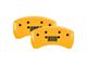 MGP Brake Caliper Covers with Jeep Grille Logo; Yellow; Front and Rear (15-23 Jeep Renegade BU)