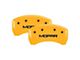 MGP Brake Caliper Covers with MOPAR Logo; Yellow; Front and Rear (15-23 Jeep Renegade BU)