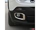 OMAC Fog Light Bezel Covers; Brushed Silver Steel (15-18 Jeep Renegade BU)