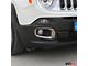 OMAC Fog Light Bezel Covers; Dark Steel (15-18 Jeep Renegade BU)