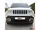 OMAC Fog Light Bezel Covers; Silver Steel (15-18 Jeep Renegade BU)